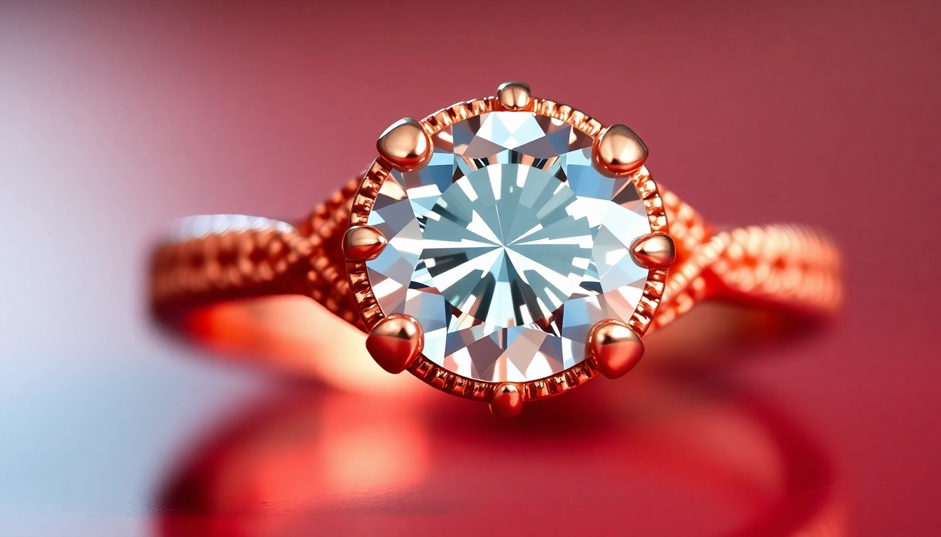 Refined Red Gold Engagement Ring Designs to Symbolize Love and Elegance